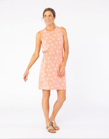 Camila Dress: Peach Fern