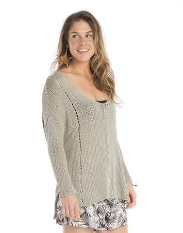 Destin Sweater: Pale Reed - Final Sale