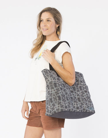 All Day Tote: Black Tile