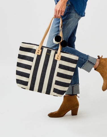 Harbor Springs Tote: Black/White