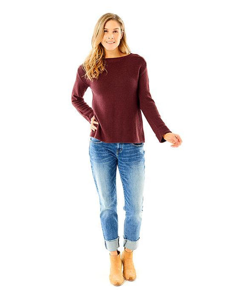 Bandon Sweater: Merlot