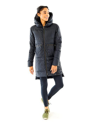 Davos Long Down Jacket: Black