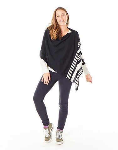 Torrey Poncho: Black Stripe - Final Sale