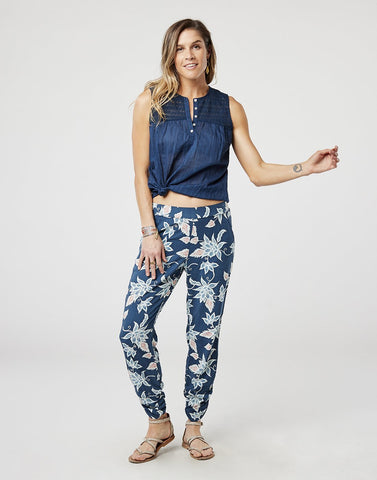 Avery Beach Pant: Batik Floral