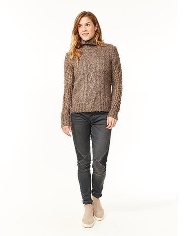 Eastpoint Sweater: Marled Chestnut - Final Sale